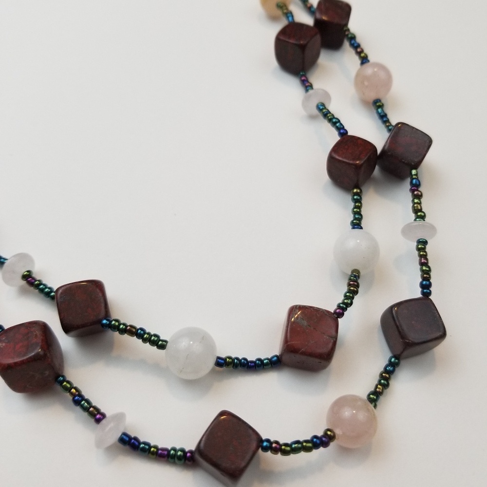 Handmade gemstone beaded necklace